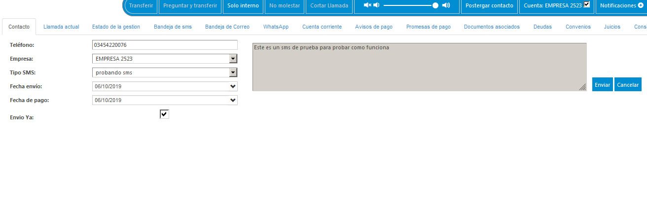 Gestion Deudor Pantalla Enviar SMS – Gestion Morosos Gestion Deudor Pantalla Enviar SMS – Gestion Morosos