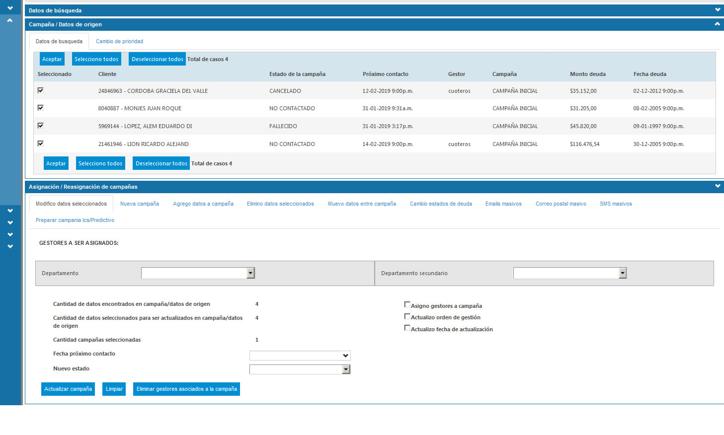 Segmentacion de Carteras – Resultados Deudores – Datos Origen Segmentacion de Carteras – Resultados Deudores – Datos Origen