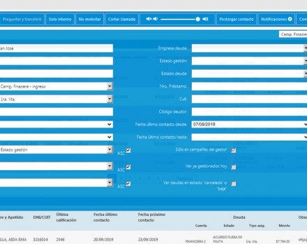 Busqueda de Deudores – Pantalla Filtros Busqueda Busqueda de Deudores – Pantalla Filtros Busqueda